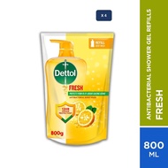 [Bundle of 4] Dettol Shower Gel Fresh 800ml