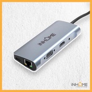 iNHOME - 9合1 USB C 擴展分插器 PD 100W USB 3.0 4K HDMI TF SD AUX RJ45 VGA