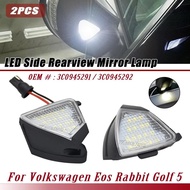 2Pcs Canbus Led Under Side Mirror Puddle Light Welcome Lamps For VW Golf 5 GTI MK5 MKV Passat B6 CC 