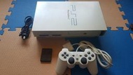 【回憶瘋】日本限定色"百合白" PS2全套主機(可玩硬碟)--贈送320GB硬碟