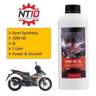 NT10 V-LINE 10w40 1 Liter Semi Synthetic Motorcycle Engine Oil Honda ex5 wave Yamaha y15zr lc135 y16