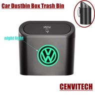Night Light for For VW Volkswagen Jetta MK5 Golf Passat Car Dustbin Box Trash Bin Rubbish Box Mini Hanging Back Seat Waterproof Recycling Storage