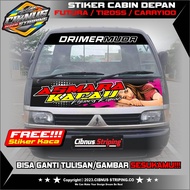 Decal Stiker Cabin Depan Pickup FuturaT120ssCarry1000/bagong.Motif Bolone wong PusatAsmara Kacau