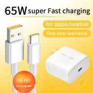 Realme 65W SuperVOOC Flash Charger for Realme 8/8i/8pro/8S 5G, 6.5A Fast Charging Cable