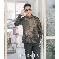 PRIA KEMEJA Premium Batik PARSILA Motif Men's Shirt Regular Long Sleeve Elegant Motif Full Tirto Batik For Application And Invitation