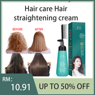 Natural Herbal Hair Relaxer Hair Treatment Hair Straightener Cream Keratin Comb Krim Lurus Rambut 一梳