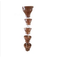 LS 9' GUTTER CUP RAIN CHAINS - 2016 dark BROWN COLOUR GARDEN DECORATION