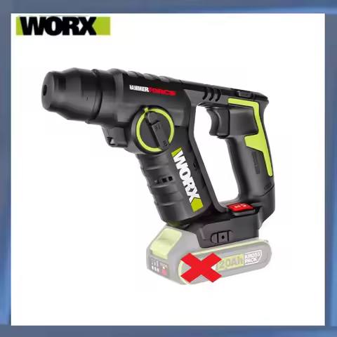 Worx Rotary Hammer Brushless WU380S 20v SDS Chuck Share Green 20V Battery Platform(Without battery a