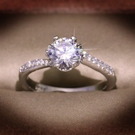 Womens 18K White Gold Plated 1CT Moissanite Engagement Wedding Band Ring Gift size 4-9 DAYV