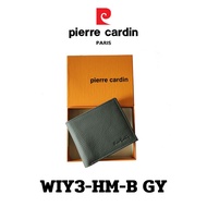 Pierre Cardin (ปีแอร์ การ์แดง) กระเป๋าธนบัตร กระเป๋าสตางค์เล็ก  กระเป๋าสตางค์ผู้ชาย กระเป๋าหนัง กระเป๋าหนังแท้ รุ่น WIY3-HM-B พร้อมส่ง ราคาพิเศษ