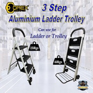 OREX 3 STEPS LADDER WITH TROLLEY/ ALUMINIUM LADDER AND CAN BE USED AS TROLLEY TOO