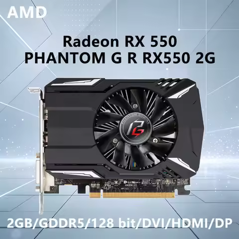 ASROCK AMD Radeon RX 550 2GB GDDR5 GPU Phantom Gaming Radeon RX550 2G graphics card support PCI-E 3.