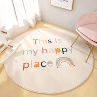 cod120cm INS Nordic Rainbow Play Mat for Children Baby Play Mat Round Carpet Kids Game Tent Pad Newb