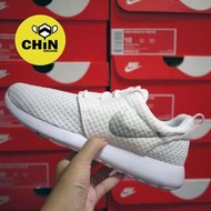 ☆CHIN代購☆ NIKE ROSHE ONE BR 724850-100 透氣網布 流行慢跑鞋 女 白銀 白底 銀勾