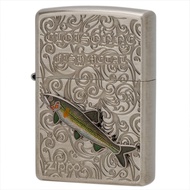 ZIPPO Lighter Fish Vintage Fish Enamel Metal Overlay Double-Sided Design Ayu