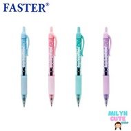 ปากกาหมึกเจล ดอทตี้ Faster หมึกน้ำเงิน หัว 0.5 mm. ด้ามหลากสี