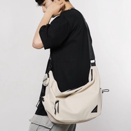 Messenger Bag - Stylish Nylon Shoulder Bag with Bold Hardware