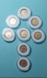 英女皇頭像香港五仙合共 8枚