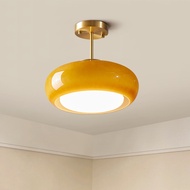 Vintage Bauhaus All-Copper Glass Ceiling Light Entryway Light Corridor Light Balcony Light Foyer Lig