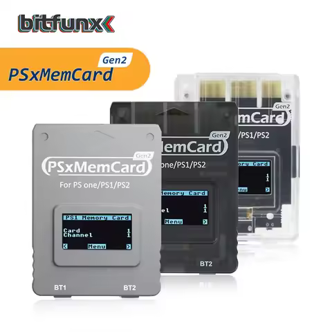 Bitfunx PSxMemCard Gen2 Sd2psXtd to Store Saves for PS1 and PS2 Games for PlayStation1 PS one Playst