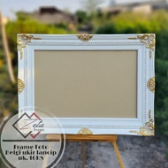 Belgian white gold pointed carved photo frame size. 16R (40x50) & 16RS (40x60) - vintage carved fram