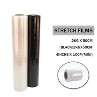 INDUSTRY STRETCH FILM WRAP TRANSPARENT/BLACK