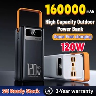 【24H Shipping】CCC 120W 100% Original 160000mAh PowerBank LED Display 3 Input 4 Output Fast Charging 