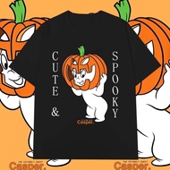 REOY_STUDIO Korean Women halloween Black Shirt Premium Grade Fabric Round Neck oversize T-Shirt Cute