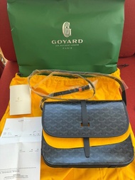(全新正貨)Goyard jet black belvedere 中號郵差包