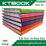 SỔ BÌA DA CAO CẤP HANDBOOK LỚN 400 TRANG SIZE A4 CẮT GÓC VÀ MAY GÁY