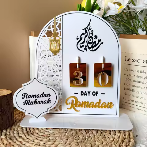 Ramadan Countdown Calendar Eid Mubarak Ornament Ramadan Decoration For Home 2025 Eid Aid Al-Adha Isl