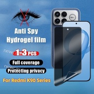 1-3Pcs Privacy Anti Spy Front Full Cover Protection Tpu Hydrogel Film For Redmi K90 K80 Pro Max Ultr