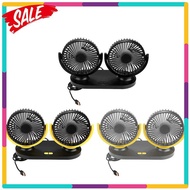 USB Dual Head Car Fan Portable Air Conditioner Auto Cooler Ventilation 12V YEQ2