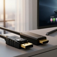 1.8m 4K DisplayPort to HDMI Cable for PC Monitor Audio Video Adapter  Kabel DisplayPort ke HDMI 4K 1