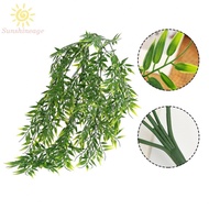 Simulated plants fake green plants plastic fake grass leaves wall hanging