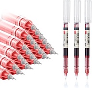 EZWORK 24 Pieces Rolling Ball Pens, Quick Dry Ink 0.5 mm Extra Fine Point Pens Liquid Ink Pen Roller