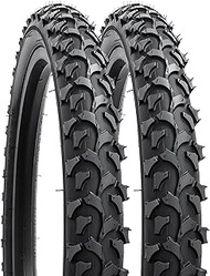 YUNSCM 2-PCS 18" Mountain Bike Tires 18x1.95/53-355 Compatible with Mountain Bike 18 x 1.95 Kid Bicy