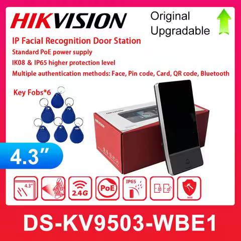 Original HIKVISION DS-KV9503-WBE1 Video Intercom Facial Recognition Door Station DS-KABV9503-RS Rain
