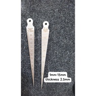 bore gauge 1-15mm ( stainless steel ) taper gauge 1-15mm x 2.5mm