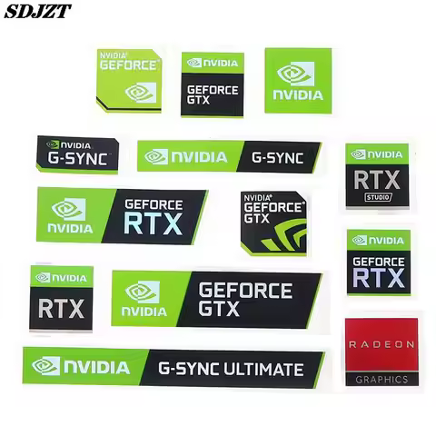 5Pcs NVIDIA GTX GEFORCE Laptop Desktop Computer Label Decorative Sticker