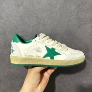 🤩必備復古髒髒鞋🤩 復古做舊綠標百搭休閒鞋 | Golden Goose GGDB Ball Star 白綠配色小髒鞋|