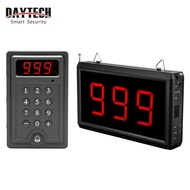 Daytech ระบบเรียกคิว แบบไร้สาย สําหรับร้านอาหาร เครื่องเรียกคิว แบบไร้สาย 999 รอบคิว สำหรับร้านอาหาร