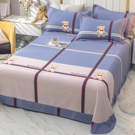 加厚純棉床單單件全棉被單圓角花邊防滑1.5米1.8m床墊單加大2.0
