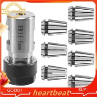 7Pcs ER11 1-7mm Spring Collets with ER11A 5mm Motor Shaft Holder Extension Rod