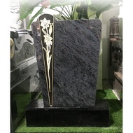 Hui'an Shanxi Batu Nisan Hitam Ukiran Kecil Artistik Pembakaran Batu Nisan Set Batu Nisan Boleh Dise