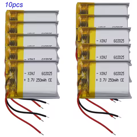 10Pcs 3.7V 250mAh 0.92Wh Rechargeable Replacement Lipo Battery For Watch Sat Nav Bluetooth Speaker L
