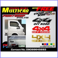 ✜ ❡ ❐ Multicab 4x4 marking Sticker Decals Set cut-out vinyl