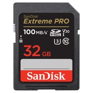 SanDisk Extreme Pro SD Card 32GB (SDSDXXO-032G-GN4IN) ความเร็วอ่าน 100MB/s เขียน 90MB/s เมมโมรี่ แซนดิส รับประกัน Synnex lifetime