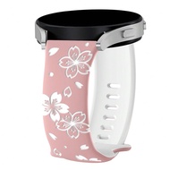 สายนาฬิกาซิลิโคนลายดอกไม้แกะด้วยเลเซอร์ ดีไซน์ดอกไม้น่ารัก ซิลิโคนนุ่ม เหมาะสำหรับผู้หญิง ใช้ได้กับ