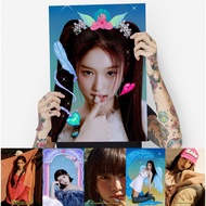 IVE Love Dive A3 A4 Poster Glossy Coated High Quality Kpop Wall Decor Posters Wonyoung Gaeul Yujin
